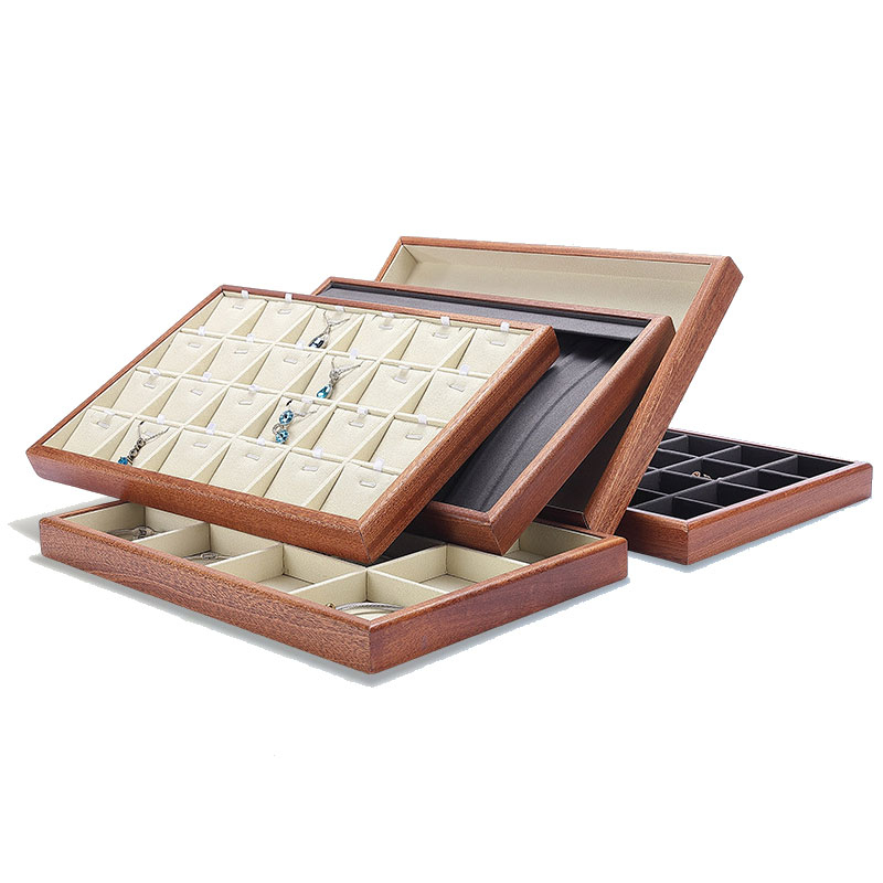 Compartments-Organizer-Display-Tray-Wholesale-Beige-Microfiber-Divider-Insert-Organiser-Tray-For-Rings-Earrings-Bracelets-Pendants-Necklaces