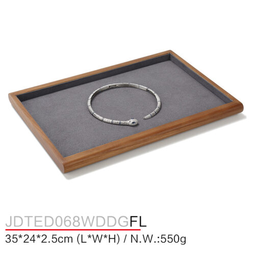 Luxury-Jewelry-Store-Serving-Tray-Flat-Gray-Microfiber-Display-Tray